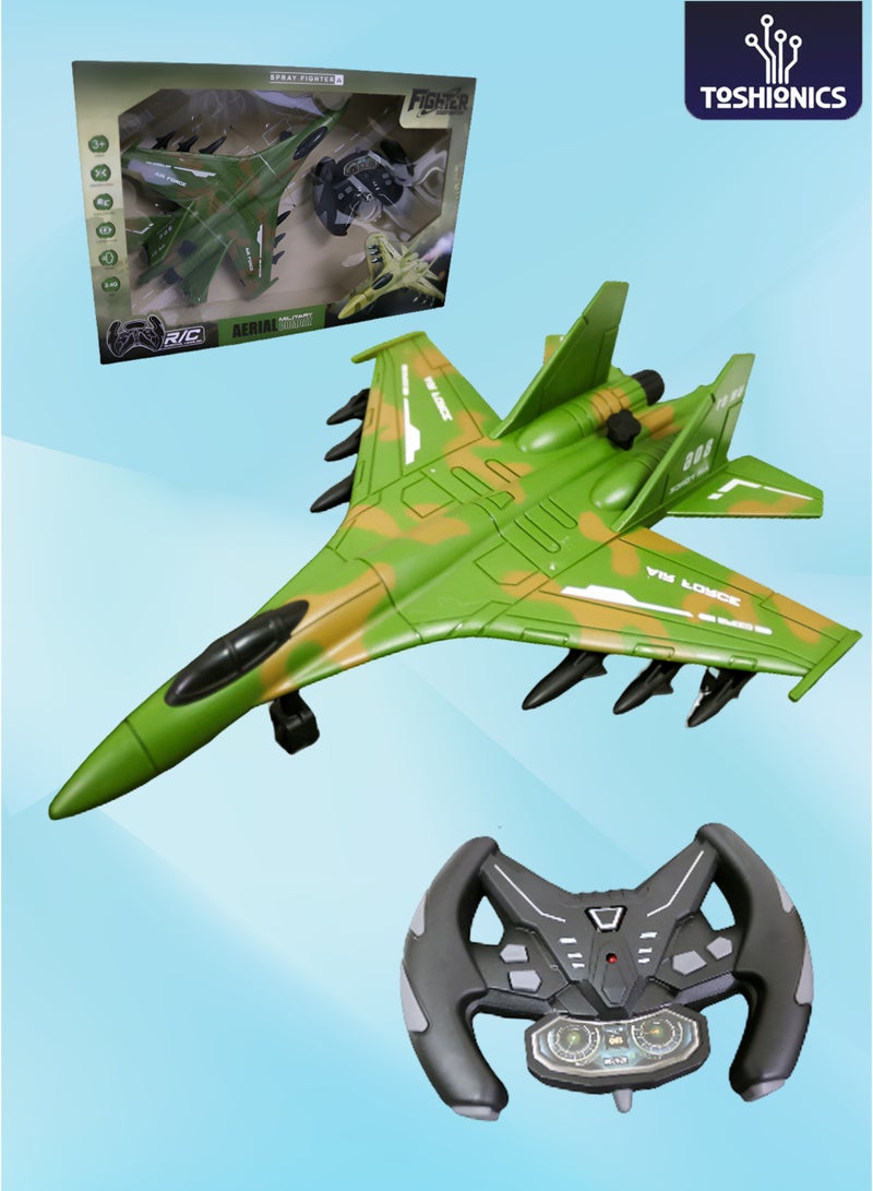 Toshionics Fighter Jet Airplane Toy for Kids – Military Style Remote Control Aircraft with Spray Function, 2.4GHz Omnidirectional Radio Control Jet, Realistic Combat Plane Design, Durable & Lightweight, Ideal Gift for Boys Aged 3+ (Model 809-44) - Image 4