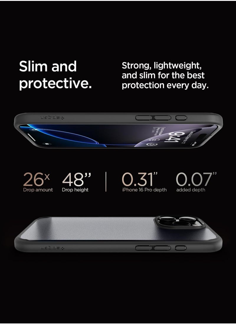 Spigen - Ultra Hybrid iPhone 16 Pro Case Cover (2024) - Frost Black - Image 1