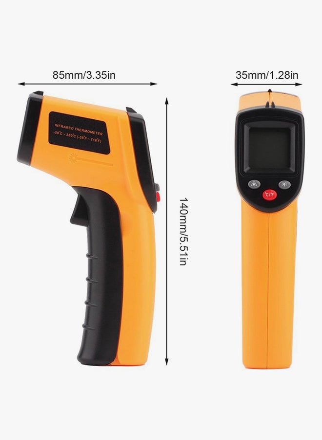 مقياس حرارة رقمي بشعاع الليزر والأشعة تحت الحمراء أصفر/أسود - Image 2