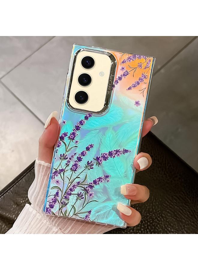 S-TOP Case For Samsung Galaxy S24 5G Electroplating Laser Flower Texture TPU Phone Case - Image 1