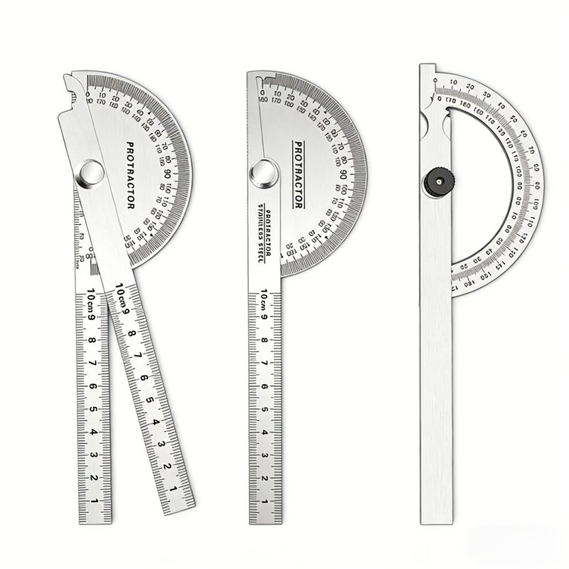 High Precision Multifunctional Angle Ruler 180 Degree Protractor Straightedge B 10 - Image 3
