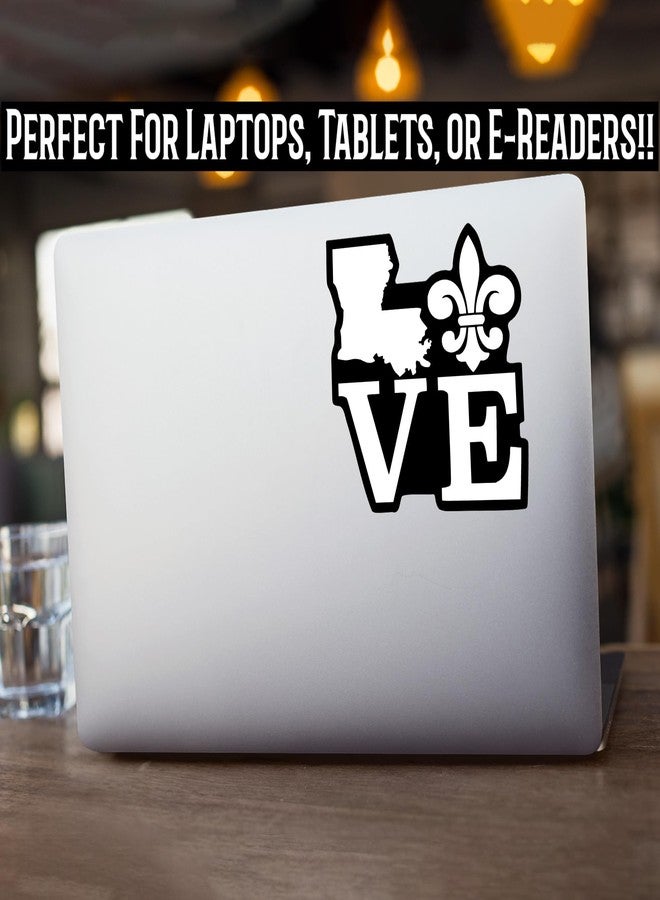 KCD ملصق فينيل لويزيانا لوف فلور دي ليس | سيارات شاحنات فانات سيارات الدفع الرباعي نوافذ جدران أكواب لابتوبات | أبيض | 5.5 بوصة | KCD2394 - Image 5