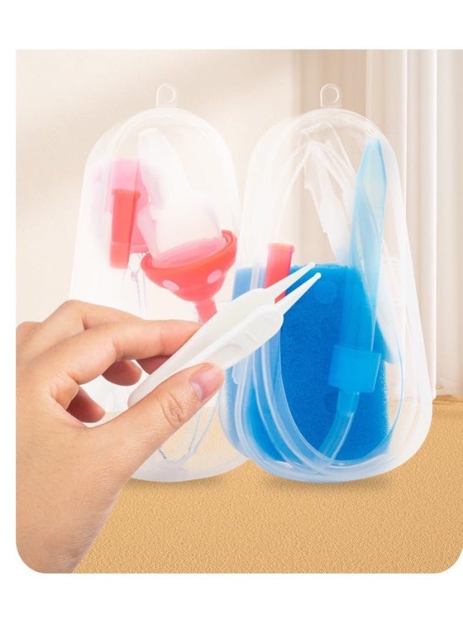 Chabeia Baby Nasal Aspirator Snot sucker (Blue) – Gentle Nose Cleaner with 24 Disposable Filters, Easy-to-Clean Design for Newborn Congestion Relief,BPA Free - Image 5