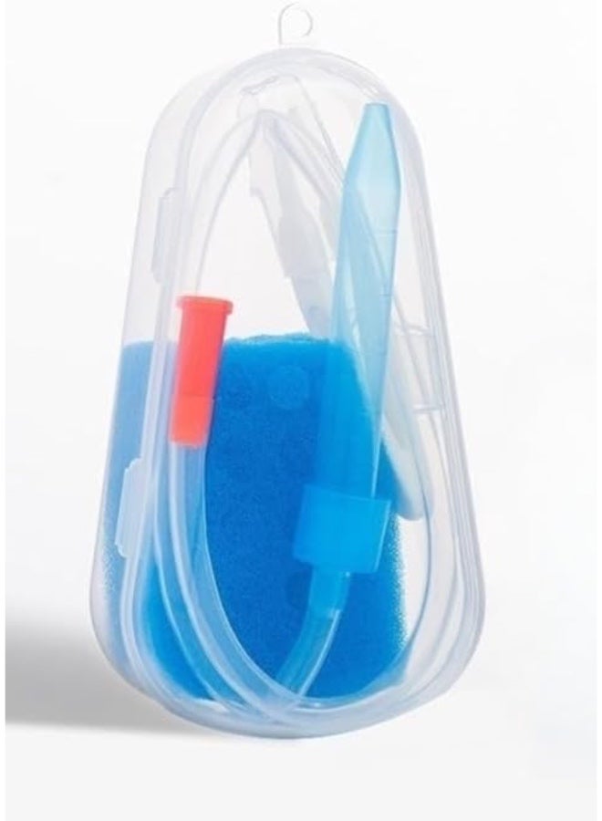 Chabeia Baby Nasal Aspirator Snot sucker (Blue) – Gentle Nose Cleaner with 24 Disposable Filters, Easy-to-Clean Design for Newborn Congestion Relief,BPA Free - Image 1
