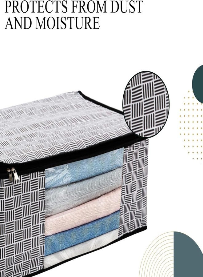 Shaping Fabric Garment Cover Non-Woven 90 GSM with Transparent Window & Double Metal Zipper - Pack of 10 | Dustproof Clothes Storage Bag for Sarees, Suits, Jackets, Shirts SCSDRL1682493517524148525142 - Image 3