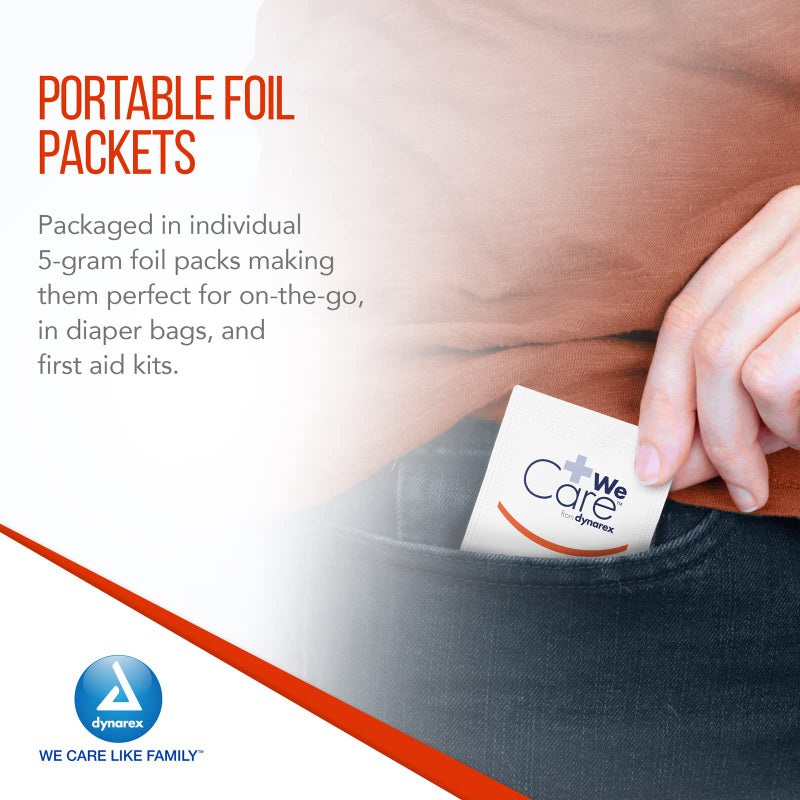 Dynarex White Petrolatum, Petroleum Jelly for Dry or Cracked Skin, Soothing White Petroleum Jelly for Minor Skin Irritations, 5g Foil Packets, 1 Box of 144 Petroleum Jelly Packets - Image 5