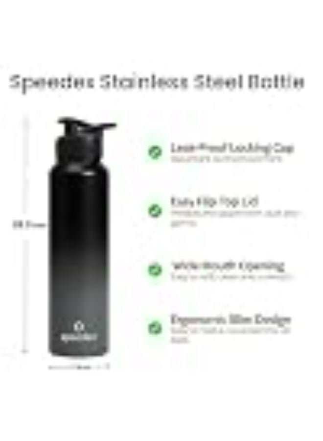 Speedex Stainless Steel Metal Water Bottle 1 Ltr 1000 ml, BIS Approved, Leak Proof Sipper Cap Bottle for Office, School, Gym, Travel, Daily Use for Men, Women, Kids, Adults, Black Grey, Set of 2 - Image 4