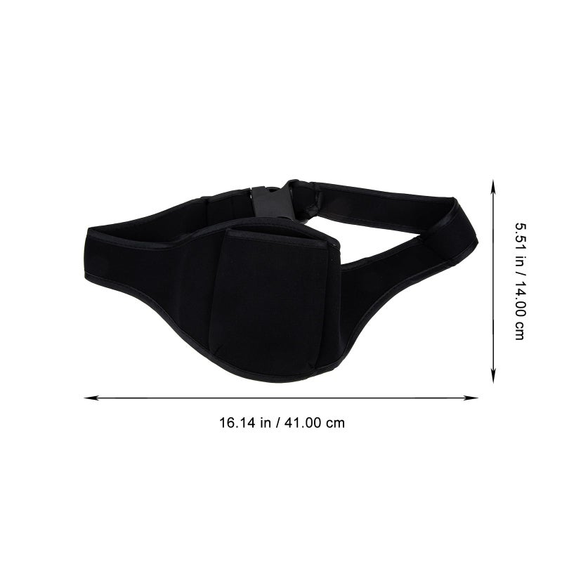 Black Microphone Waist Pouch for Running Aerobics Fitness Trainer Under 20L Capacity - Image 3
