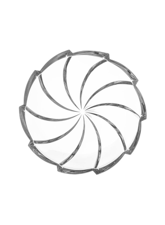 Mondo Eleanor Large 31 cm Plate - Elegant Clear Glass Serveware for Modern Dining, Ideal for Decorative Bowls and Premium Dinnerware Collections