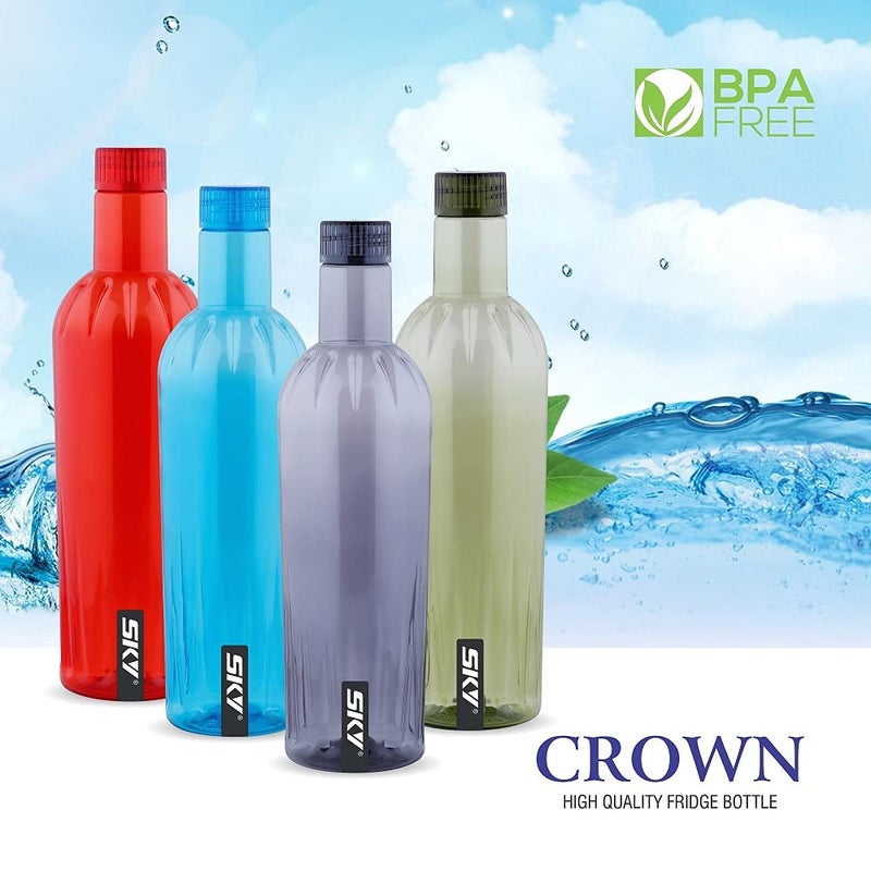 Attro Sky Jewel Unbreakable Pet Fridge Water BottleSet Of 41000 MlClear - Image 5