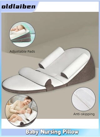 Baby Nursing Pillow, Multi-Functional Original Breastfeeding Pillows, Memory cotton Supportive Cushion, Anti Reflux Pillow, Relieves Vomiting Milk, Intestinal Colic, 0-30° Height Adjustable（Brown） - pzsku/ZBBE45B0A293F9268969BZ/45/_/1720692541/0dd948ef-c80f-4bac-8893-d1c2a579baef