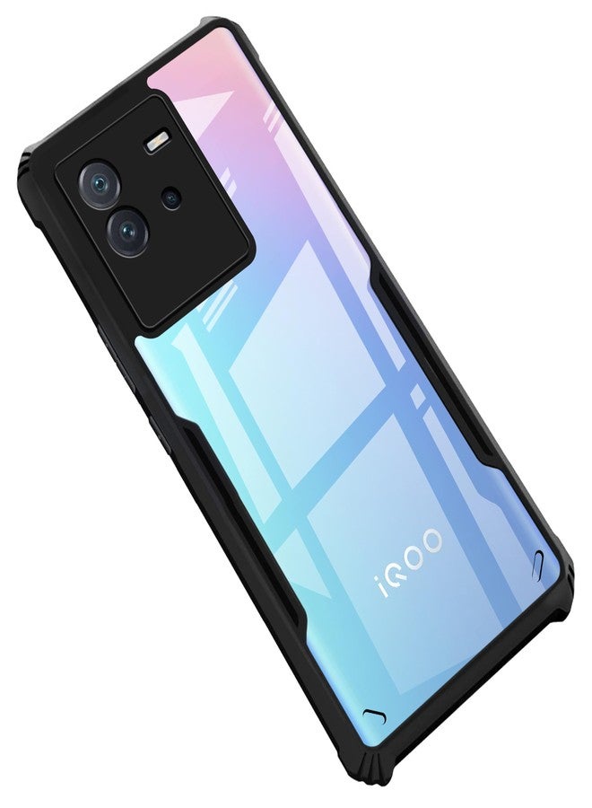Zapcase iQOO Neo 6 5G Back Case Cover | 360° Protection | Clear Case with Camera Protection | TPU + PC Matte Black - Image 1
