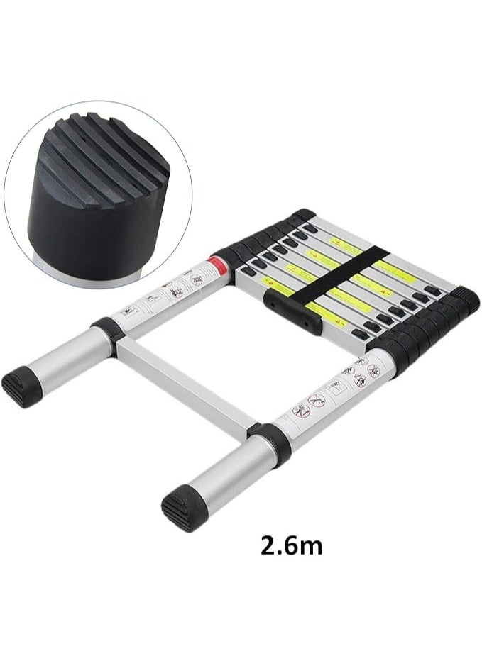 Telescopic Foldable Aluminum Ladder – Multi-Purpose, Extendable Up to 2.6m, Durable Extension, 5-Year Warranty - Image 4