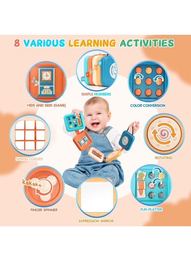 Kibee Montessori Busy Board Travel Toys for Toddlers 1-3, Busy Cube Educational Activity Toy, Learning Gifts for Boys and Girls - Image 4