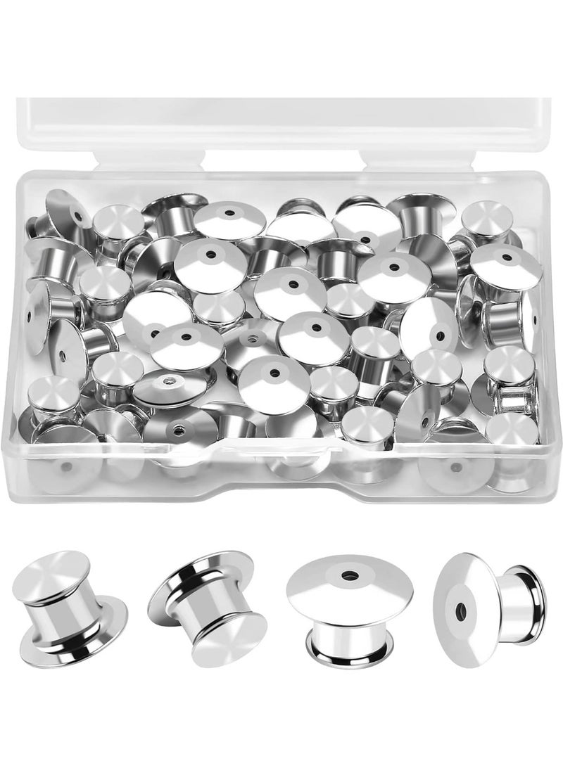 Ceryvop 30 PCS Locking Pin Backs Locking Pin Keepers Clasp, Metal Pin Locks Back - Image 2