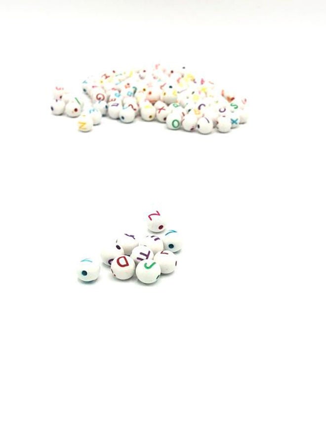 NIBEMINENT 1750-Piece DIY Crafting Alphabet Round Ball Beads 0.8cm - Image 3