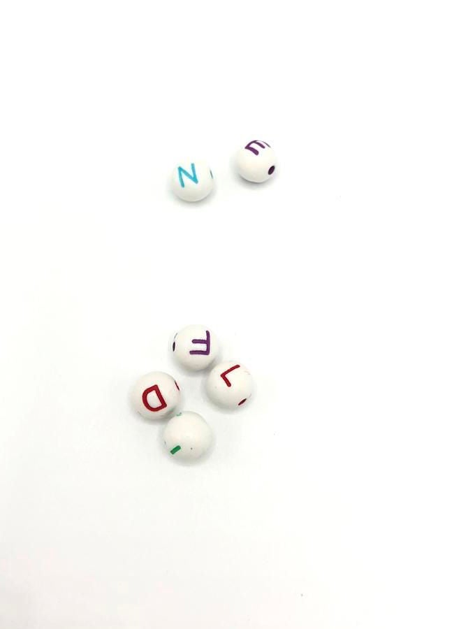 NIBEMINENT 1750-Piece DIY Crafting Alphabet Round Ball Beads 0.8cm - Image 2