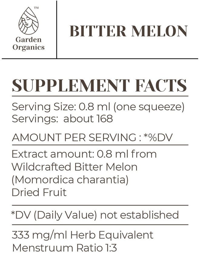 Secrets of the Tribe - Garden Bitter Melon Alcoholfree Extract Wildcrafted (African Cucumber Momordica Charantia) Dried Fruit (2 Fl Oz) - Image 1