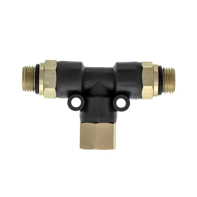 Master Airbrush 2-Way Air Hose Splitter Manifold - 1/8" BSP Fittings; 2 Male Air Outlets and 1 Female Air Inlet - Image 1