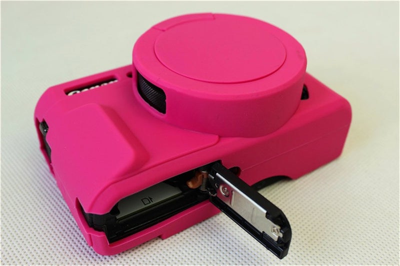 BolinUS G7 X Mark II Case, BolinUS Fullbody Ultra-Thin Lightweight Rubber Soft Silicone Case Bag Cover for Canon PowerShot G7 X Mark II -Rosered - Image 5