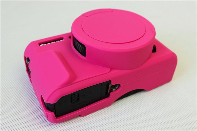 BolinUS G7 X Mark II Case, BolinUS Fullbody Ultra-Thin Lightweight Rubber Soft Silicone Case Bag Cover for Canon PowerShot G7 X Mark II -Rosered - Image 4