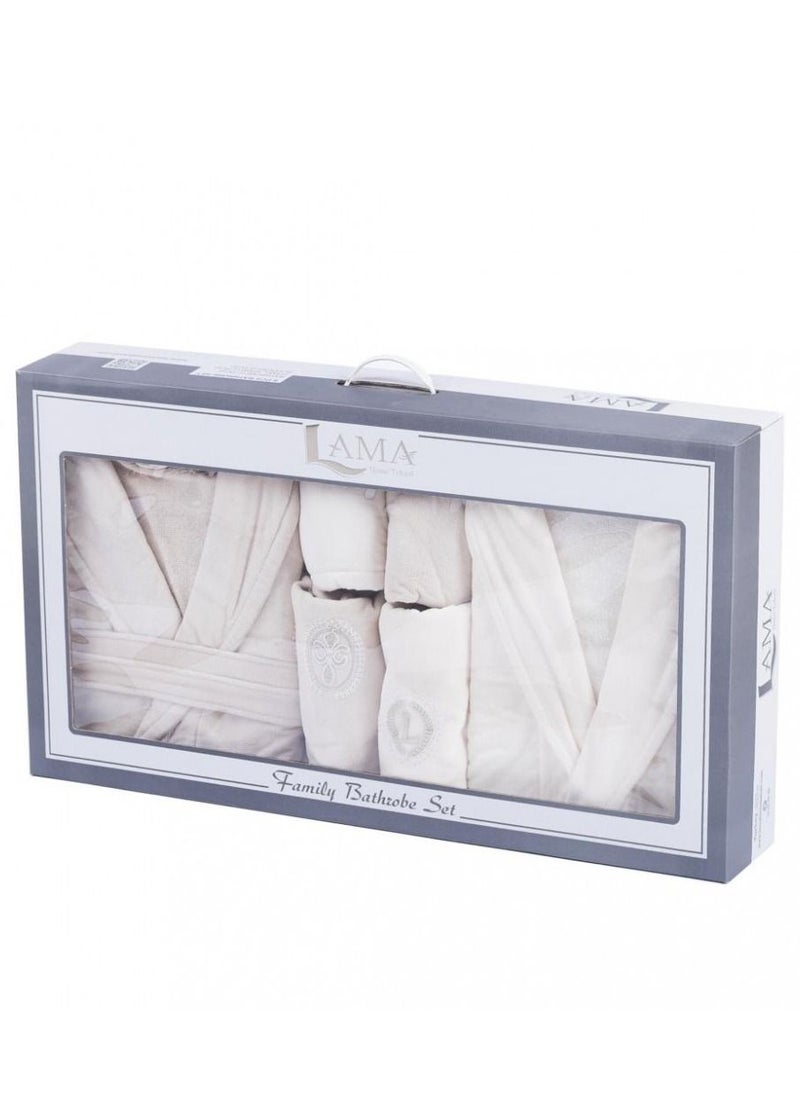 LAMA Home Tekstil Set Bath Robe Beige and Creamy Cables  - Image 3