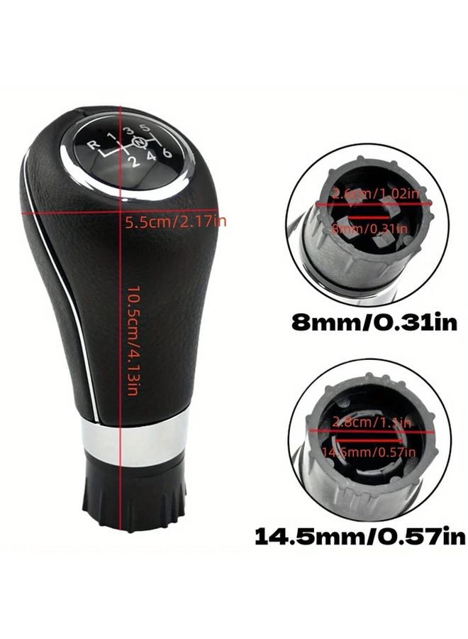 غطية ناقل الحركة من الجلد الاصطناعي الفضي اليدوي مع فتحة أسفل اليسار لترقية داخل السيارة - Image 2