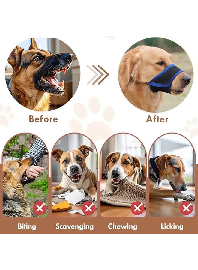 XL Orange Soft Breathable Mesh Dog Muzzle Anti Bite Bark Chew Adjustable For Large Dogs - Image 5
