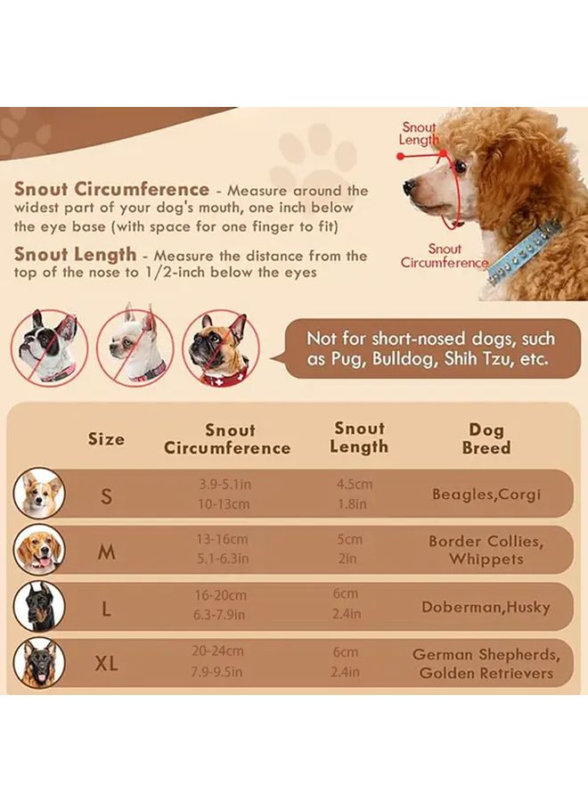 XL Orange Soft Breathable Mesh Dog Muzzle Anti Bite Bark Chew Adjustable For Large Dogs - Image 3