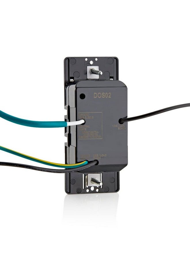 Leviton DOS02-LW Motion Sensor Light Switch, Motion Activated, Auto-On/Auto-Off or Manual-On, 2A, No Neutral Wire Required, Single Pole, White - Image 1
