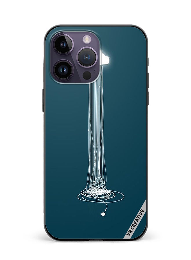 VR CREATIVE Protective Case Cover For Apple iPhone 16 Pro Max Animated Rain Design Multicolour