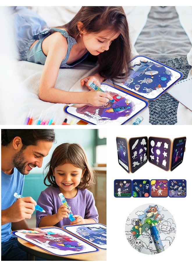 mibo Magic Water Coloring Doodle Book, Bring Two Pens, Reusable On The Go Activity, All Fun and No Mess, Toy Picture Book Graffiti - Image 5