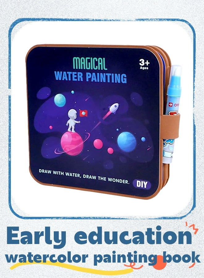 mibo Magic Water Coloring Doodle Book, Bring Two Pens, Reusable On The Go Activity, All Fun and No Mess, Toy Picture Book Graffiti - Image 2