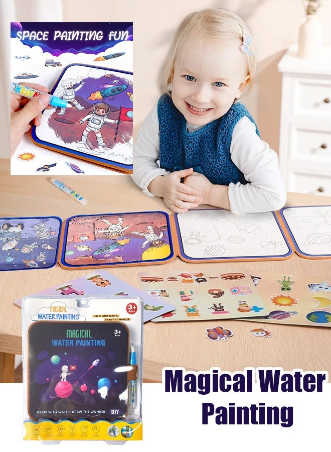 mibo Magic Water Coloring Doodle Book, Bring Two Pens, Reusable On The Go Activity, All Fun and No Mess, Toy Picture Book Graffiti - Image 1