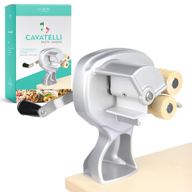 O'Creme OCreme Wooden Roller Cavatelli Pasta Maker Original Italian Pasta Roller Machine NonStick Coating Wooden Rollers Gnocchi Maker Pasta Attachment Easy to Clean and Precision Cut - Image 2