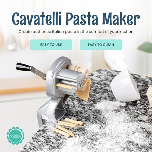 O'Creme OCreme Wooden Roller Cavatelli Pasta Maker Original Italian Pasta Roller Machine NonStick Coating Wooden Rollers Gnocchi Maker Pasta Attachment Easy to Clean and Precision Cut - Image 3