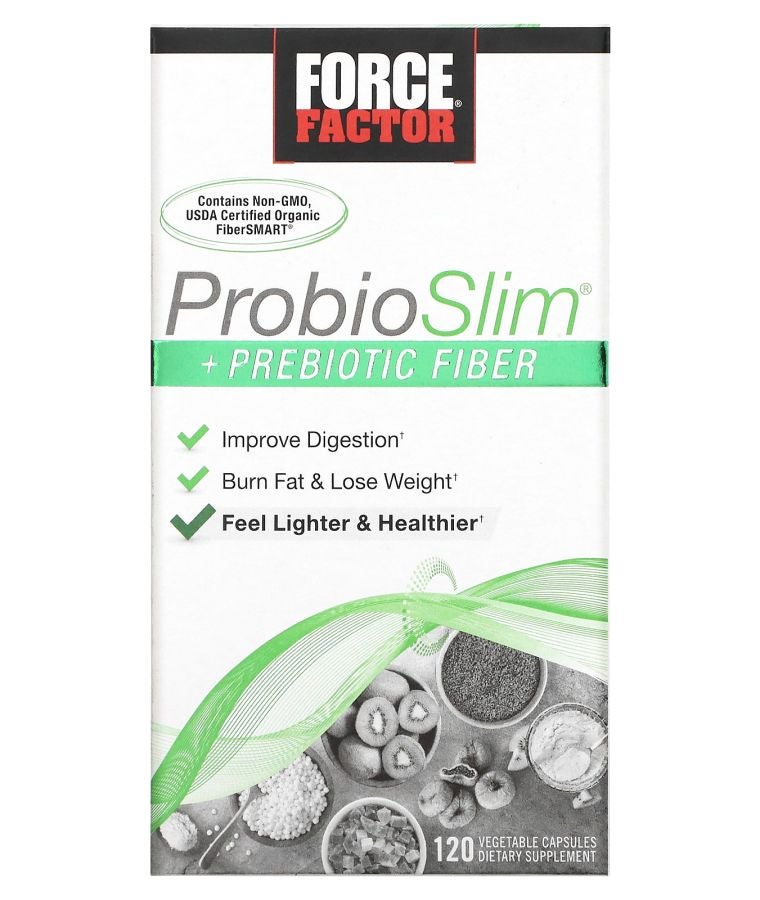 Force Factor ProbioSlim® + Prebiotic Fiber 120 Vegetable Capsules
