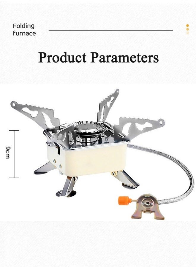 Generic Portable Camping Gas Stove, Propane Burner for Outdoor Cooking, Portable Windproof Camping Stove - Foldable Backpacking Stove with Carrying Bag & Long Gas Tank Connection for Outdoor Cooking, Hiking & Picnics, Tailgating, Seafood Boil, Home Brewing, 4500W  - Image 2