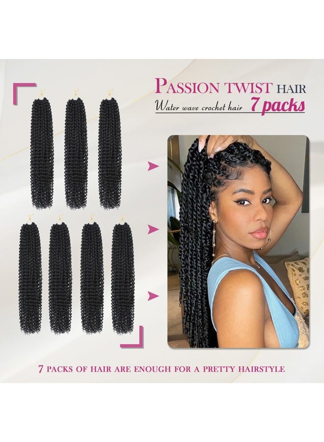 Dansama Passion Twist Hair Water Wave Braiding Hair for Butterfly Style Crochet Braids Bohemian Hair Extensions (18inch (Pack of 7), #1) - Image 2