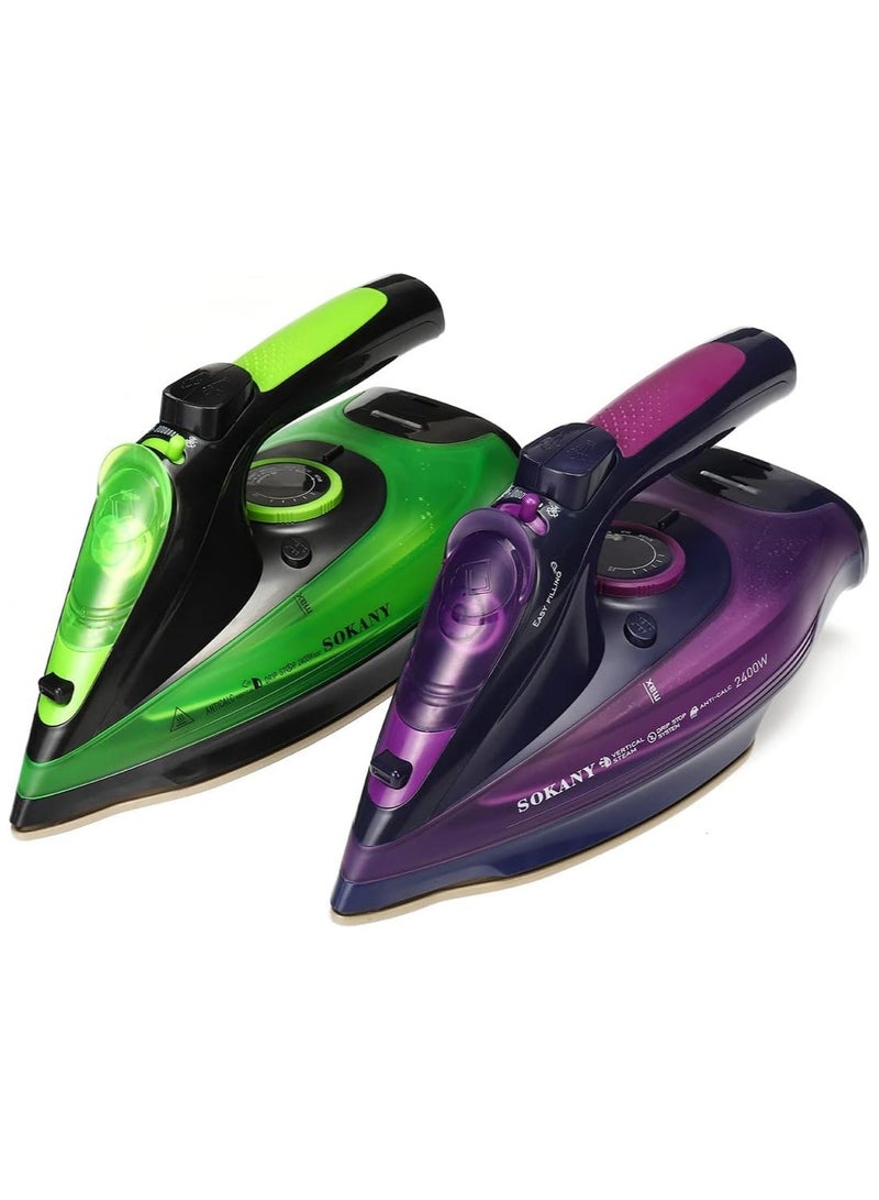 sokany Sokany AJ2085 Cordless Steam Iron 2400W 370ml Water Tank Ceramic Soleplate - Image 3