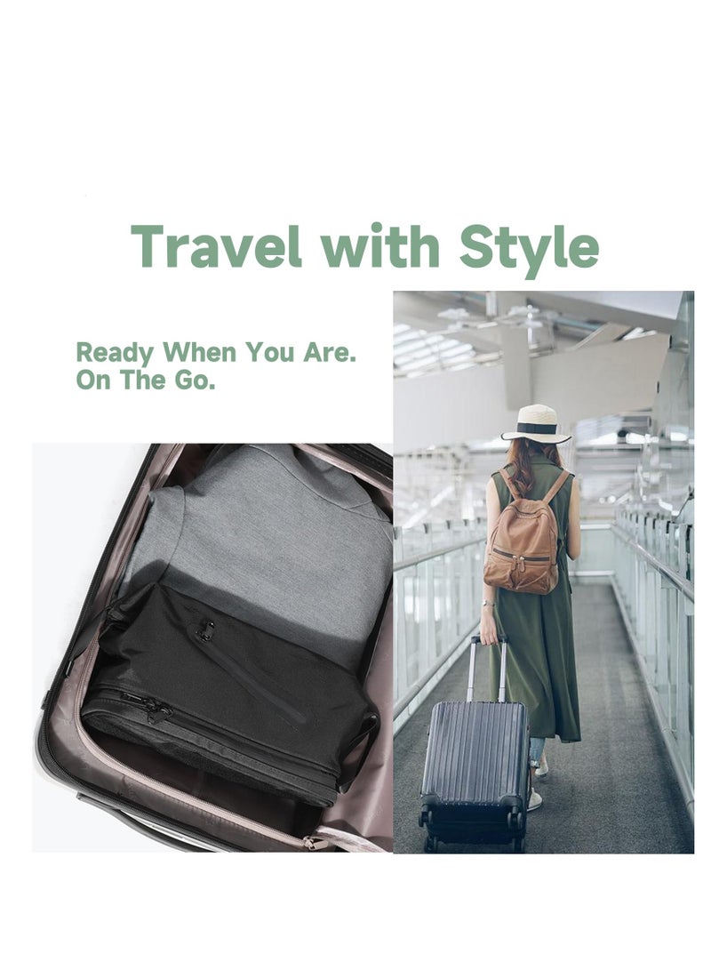 Excefore Travel Toiletry Bag for Women and Men, Waterproof Toiletry Bag,  Travel Organizer with Divider and Portable Handle, Small Dopp Kit, Mens Shaving Kit, for Toiletries Accessories (Black) - Image 5