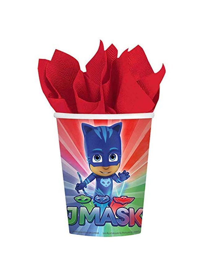 Amscan أكواب ورقية من PJ Masks سعة 9 أونصات متعددة الألوان عبوة من 8 - Image 1