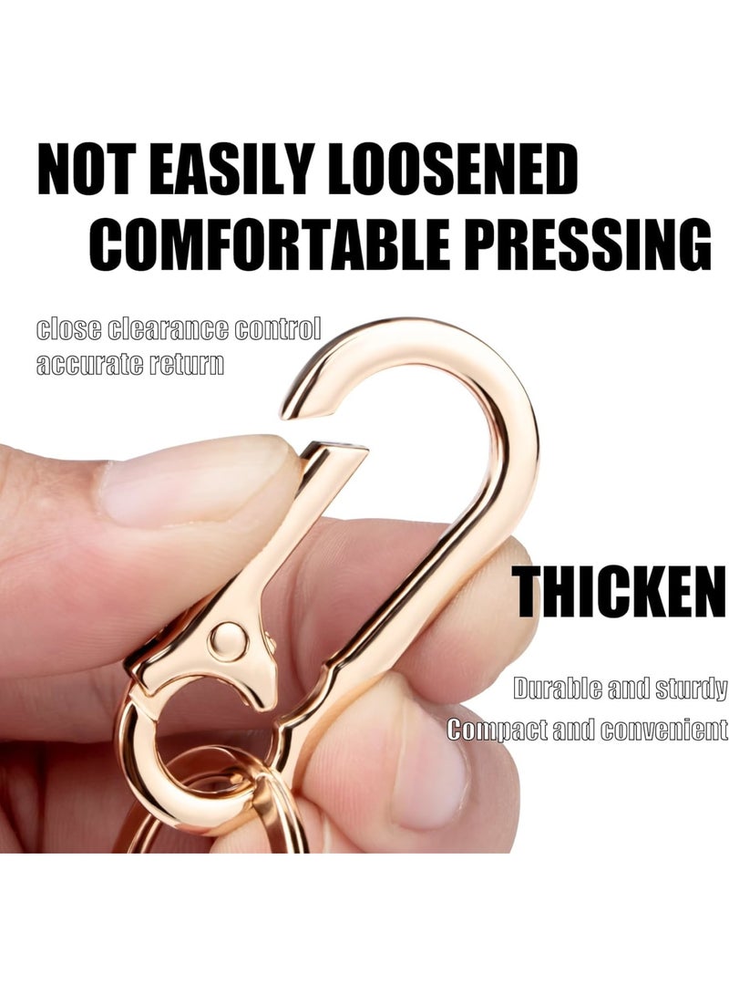 Luckam Metal Keychain Clip, 6pcs Metal Key Ring Hook Holder Organizer Durable Snap Clasp Lightweight Secure for Home Car Keys Lanyard Jewelry Crafts DIY Accessories Unisex Use - Image 4
