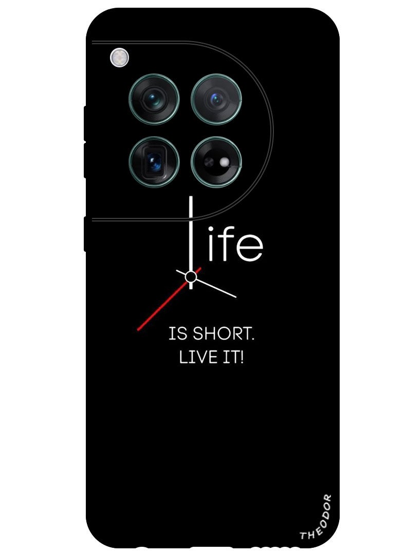 Theodor Protective Case Anti Scratch Shock Proof Bumper Cover For OnePlus 12 Life is Short (2)  - Image 1