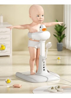 turtees Baby Bath Tub With Stand Hug Bath Tower for Standing Up Themselves, 6-22 Months Toddler Shower Stand Support, Free Mother Hands, Easy Setup, Safe Design, Adjustable Size  - Image 1