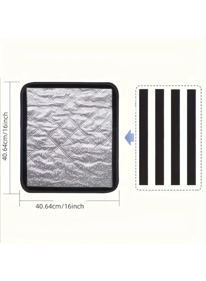 1pc RV Reflective Aluminum Foil Vent Mask Foldable Insulated Sunshade for Camper Trailer - Image 2