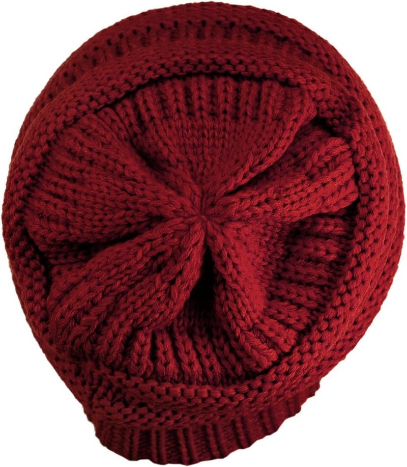 Cc Trendy Warm Chunky Soft Stretch Cable Knit Beanie - Image 3