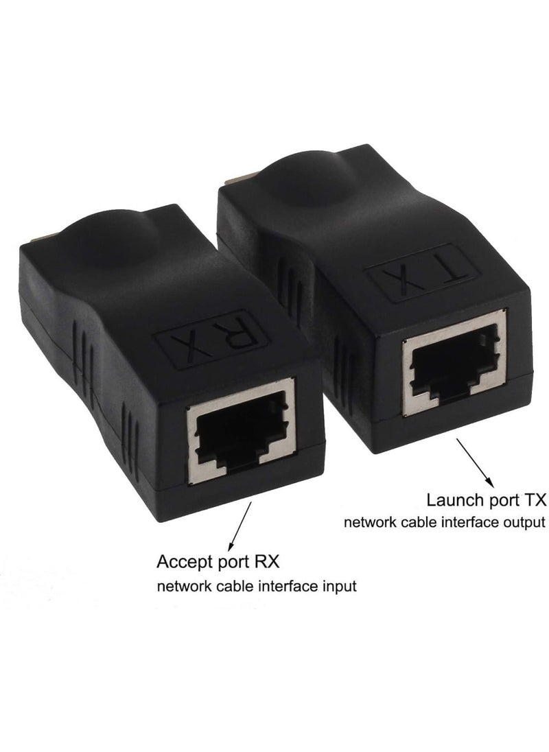 اووكاي [مُحسّن] موسع HDMI إلى RJ45، محول HDMI ومكرر إشارة، عبوتان من موسع HDMI، جهاز إرسال واستقبال، شبكة RJ45 عبر إيثرنت LAN Cat 5e / 6 / 6e، يدعم HDTV بدقة 1080P ثلاثية الأبعاد (زوج واحد).  - Image 3