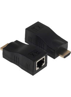 Aookay [Upgraded] HDMI to RJ45 Extender, HDMI Converter Repeater, 2 Pack HDMI Extender Transmitter and Receiver Network RJ45 Over Ethernet LAN Cat 5e / 6 / 6e, Support HDTV 1080P 3D (1 Pair)  - Image 1