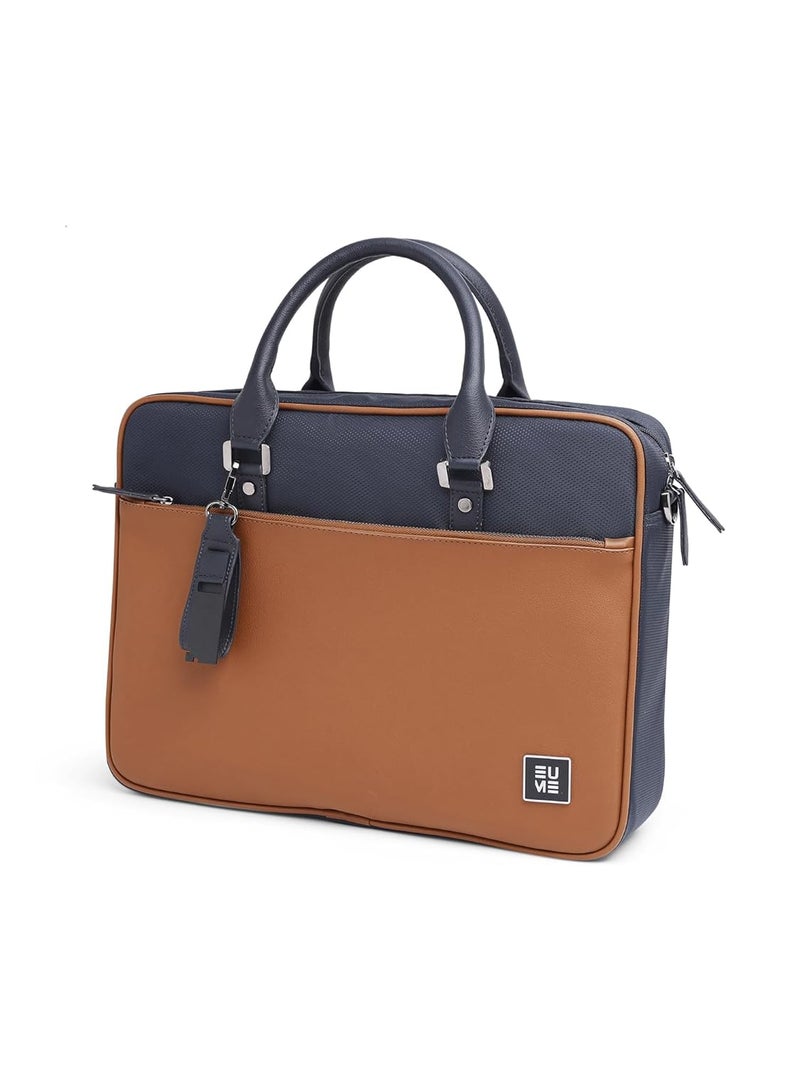 EUME Commute Laptop Bag for Men | Office Bag for Men & Women | With Padded Compartment | Vegan Leather & Nylon Fabric | Fits Up to 15.6" Laptop & MacBook, 11L - Image 1